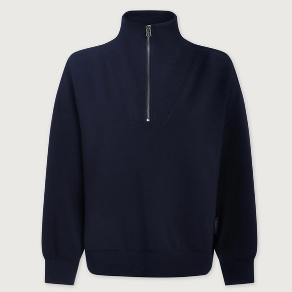 Varley Sweaters - Varley Navy Hawley Half-Zip